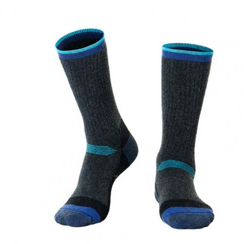 1 Pair Socks Women Men Faux Wool Soft Tube Socks Breathable Sweat-absorbent Casual Sports Snowboarding Skiing Long Socks: Blue / XL