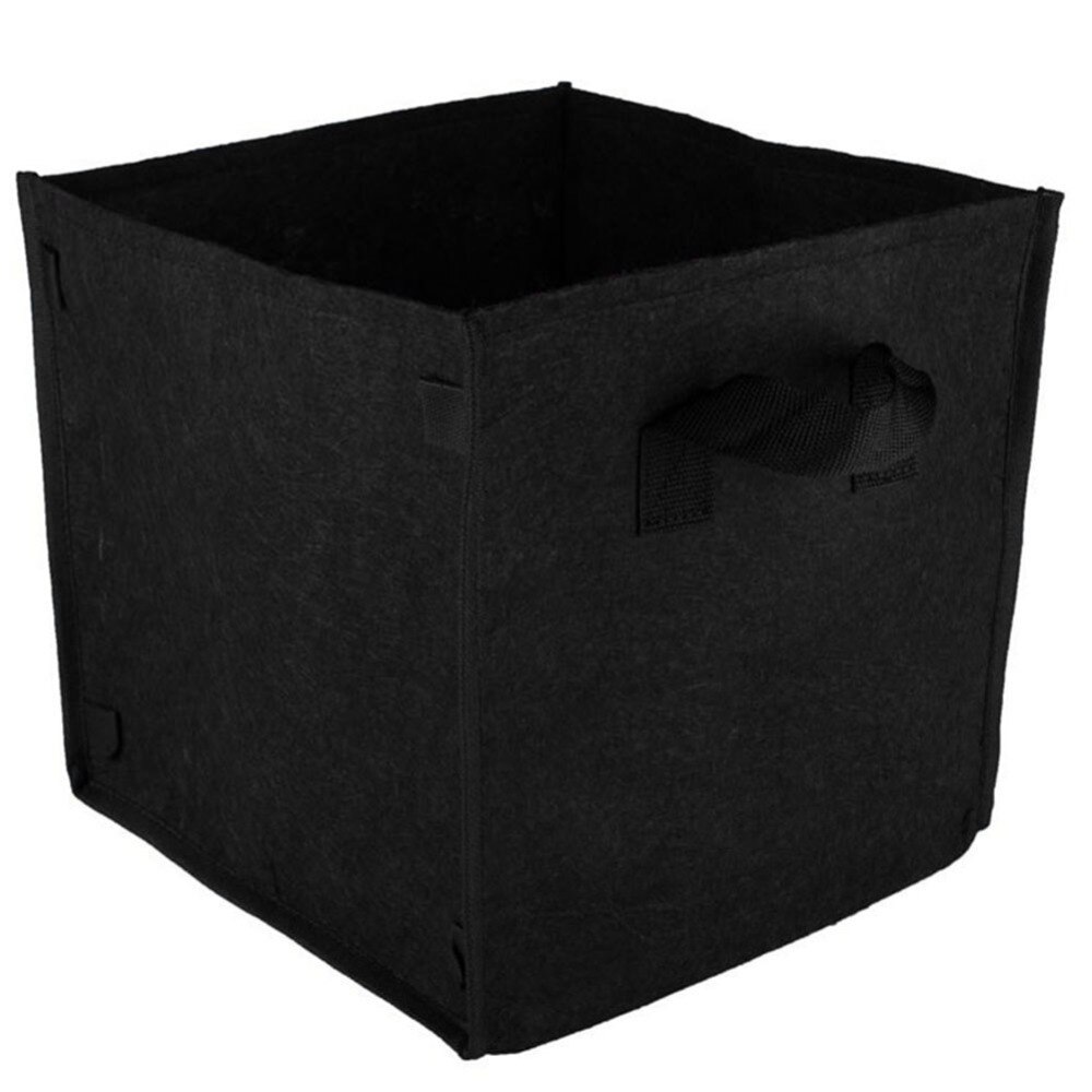 Vierkante Voelde Zwarte Tuin Plant Grow Bag Groente Bloempot Planter Diy Aardappel Tuin Pot Plantaardige Milieuvriendelijke Grow Bag: 7 Gallon