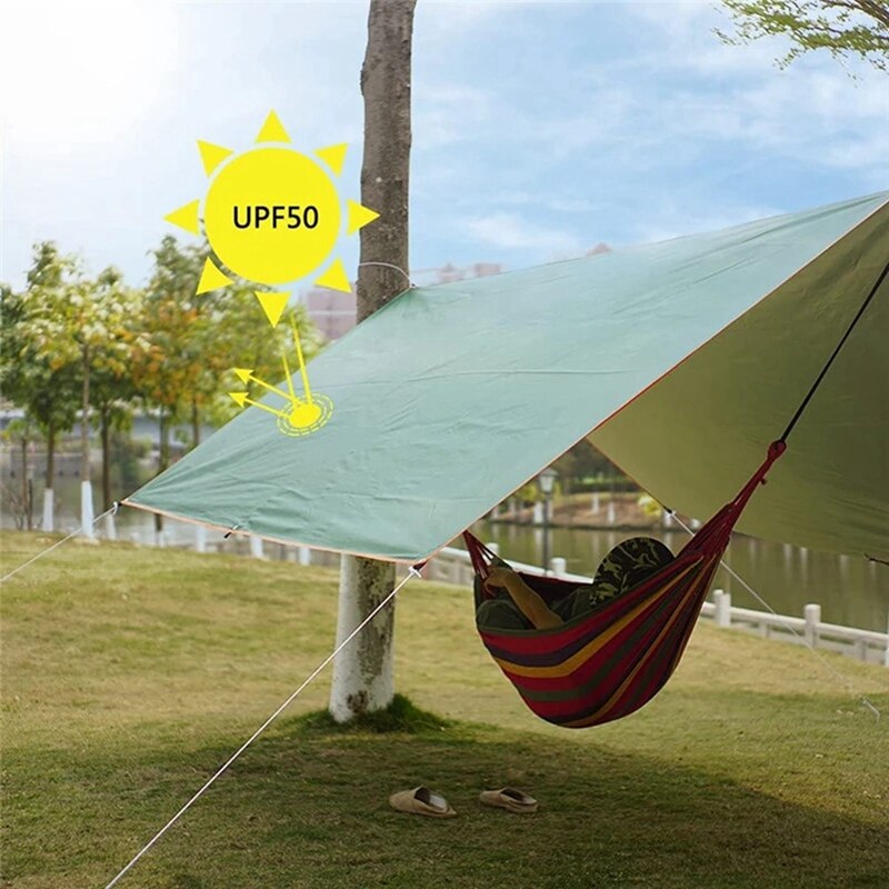 Luifel Waterdicht Tarp Tent Schaduw Ultralight Tuin Luifel Zonnescherm Outdoor Camping Hangmat Rainbeach Zon Onderdak