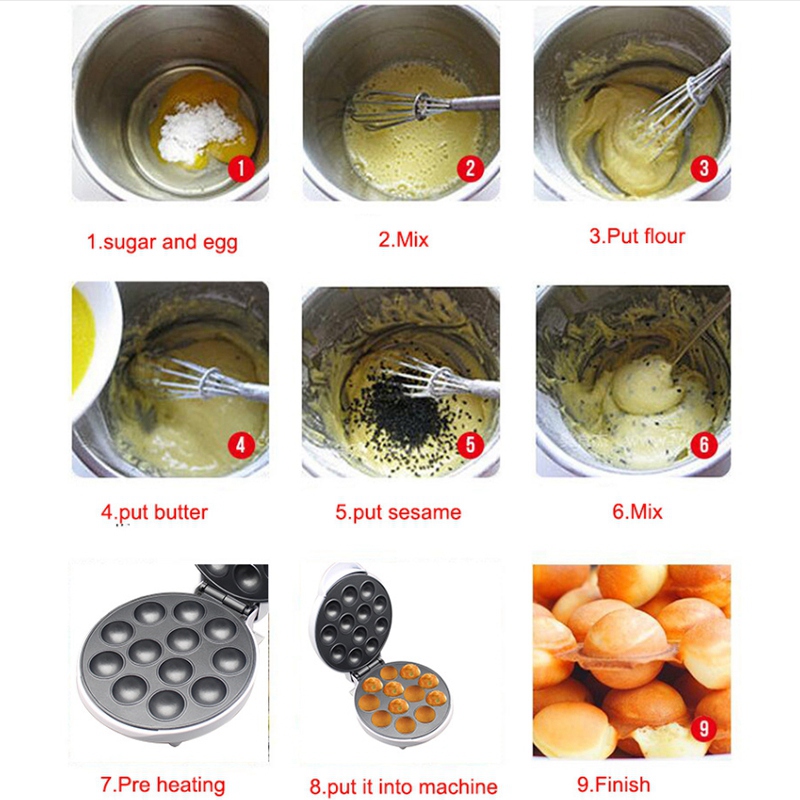 Máquina Takoyaki para el hogar, minimáquina eléctrica para hornear bolas de pulpo, máquina de desayuno