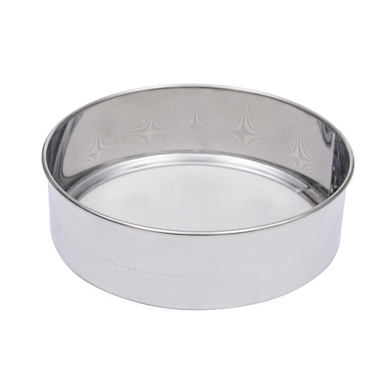 Tamiz de harina redondo de acero inoxidable, colador de malla fino de 15cm, 40 coladores, herramientas avanzadas de cocina para hornear pasteles, 0645 OK, 1 unidad