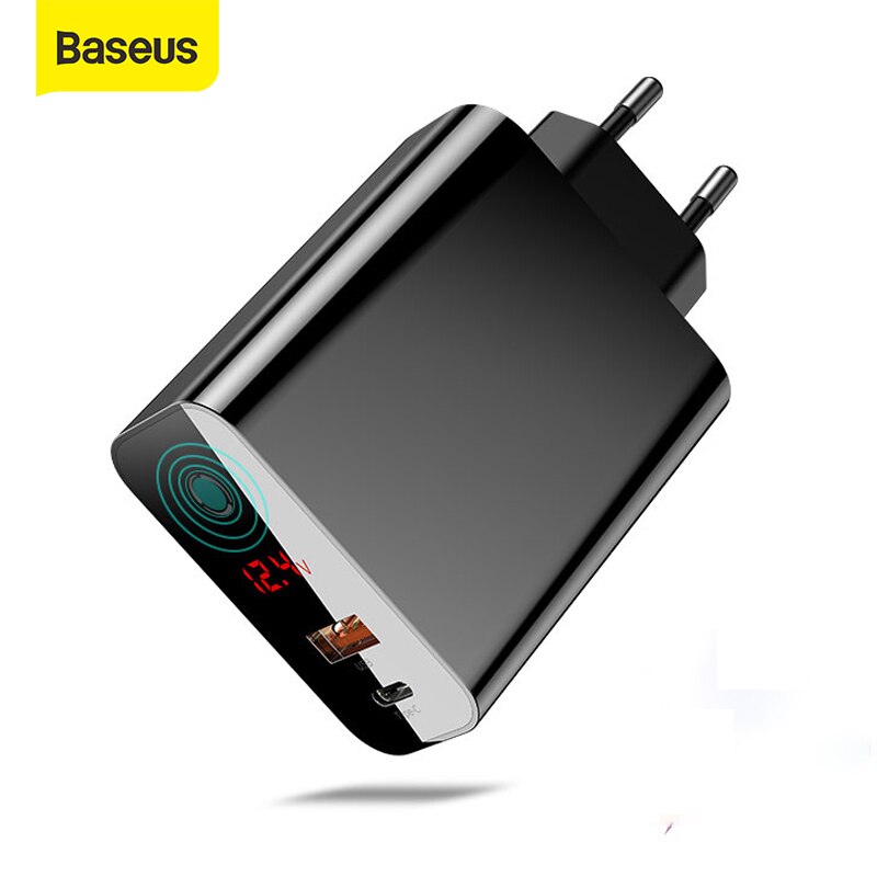 Baseus Quick Charger 45W Usb C Type-C Usb Charger 3.0 Eu Adapter Snelle Oplader Voor Mobiele Telefoon opladen Travel Wall Charger Plug