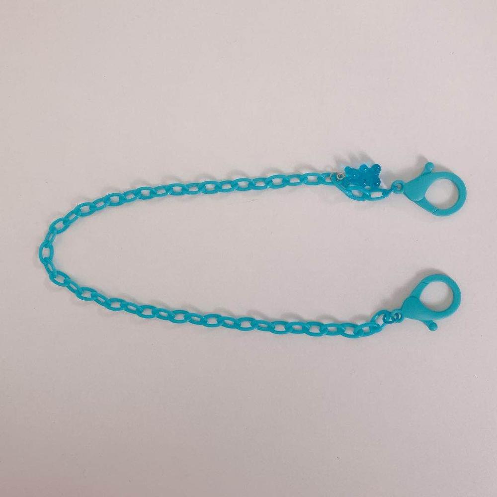 Cute Colorful Smily Anti-lost Face Cover Lanyard Adjustable Mask Chain for Women Neck Chain Glasses Strap Necklace Strap Holder: bear blue