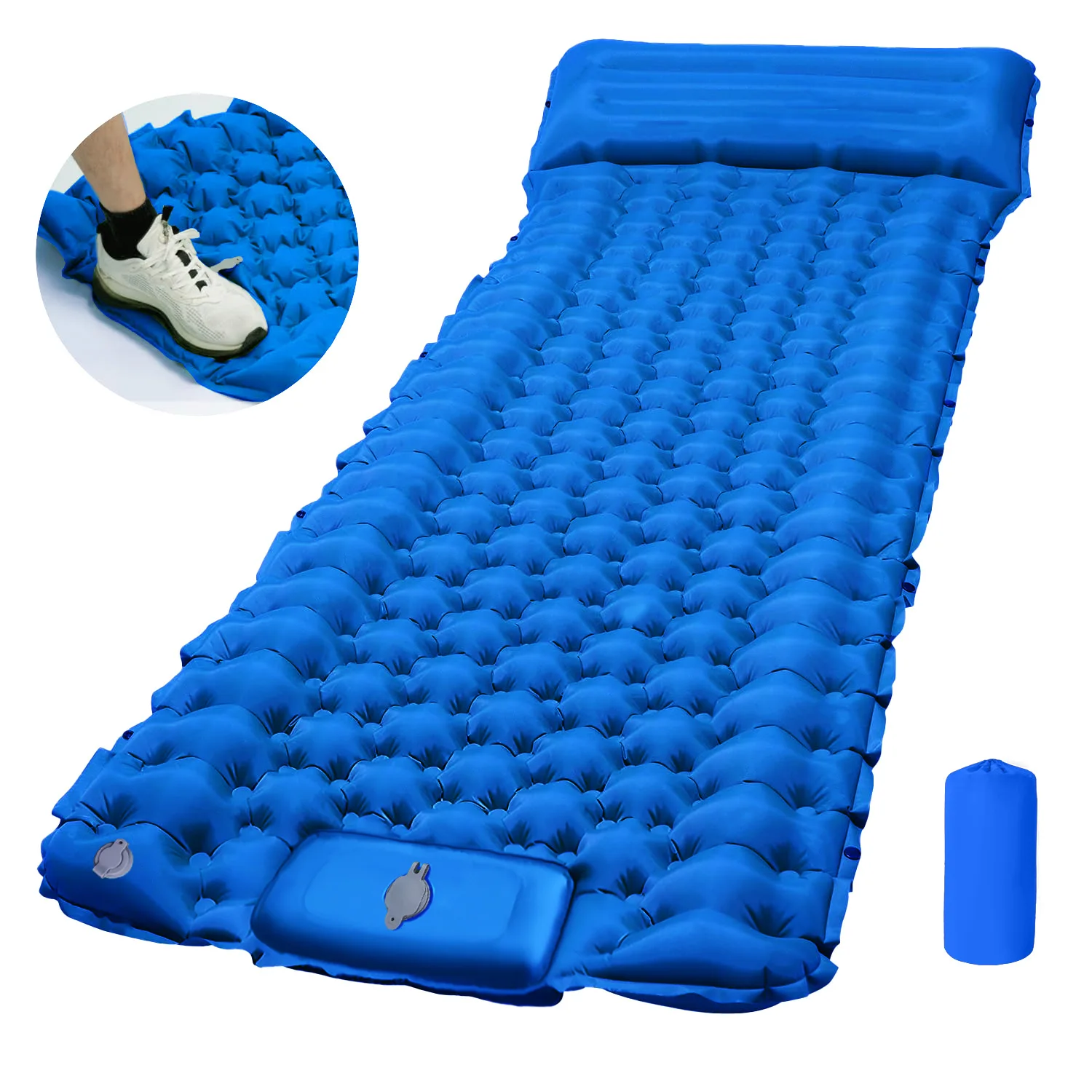 Colchoneta para dormir para acampar, colchonetas inflables para acampar, colchones de aire ultraligeros compactos para acampar, adecuada para mochilero, tiendas de campaña: YELLOW