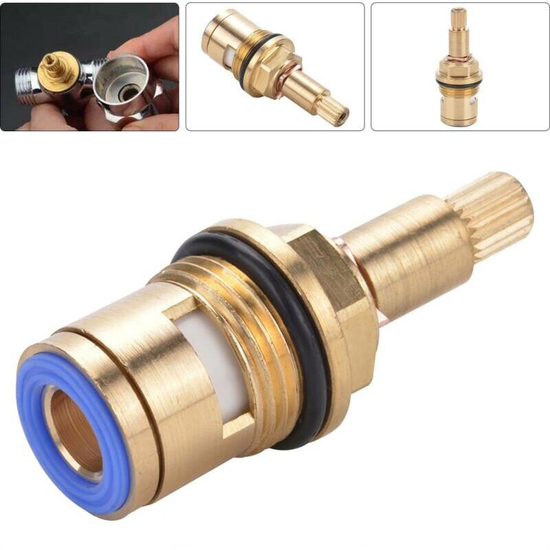 20 dentes 1/2 válvula termostática cerâmica torneira do cartucho mixer válvula ajustar a temperatura da água de bronze acessórios da cozinha estável
