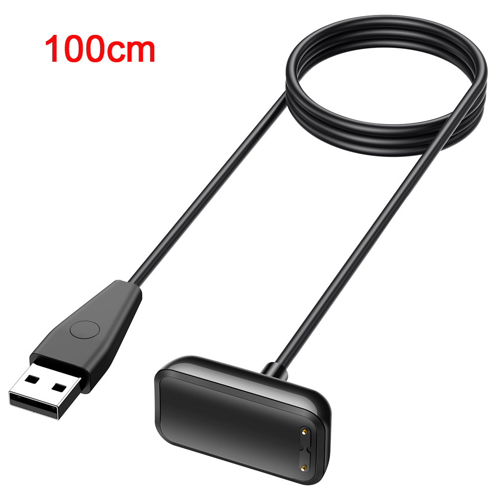 100 cm/50 cm USB-oplader voor Fitbit Charge 5 Oplaadkabel voor Fitbit Luxe USB-oplaadlader Dock met resetfunctie: Zwart