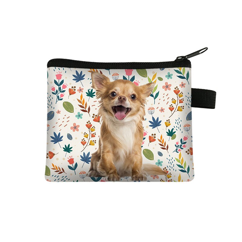 Cute Dog Chihuahua Mom Coin Purse Women Mini Wallet Lovely Dog Purses and Handbag Mini Lipstick Bags: lqbchihucw19