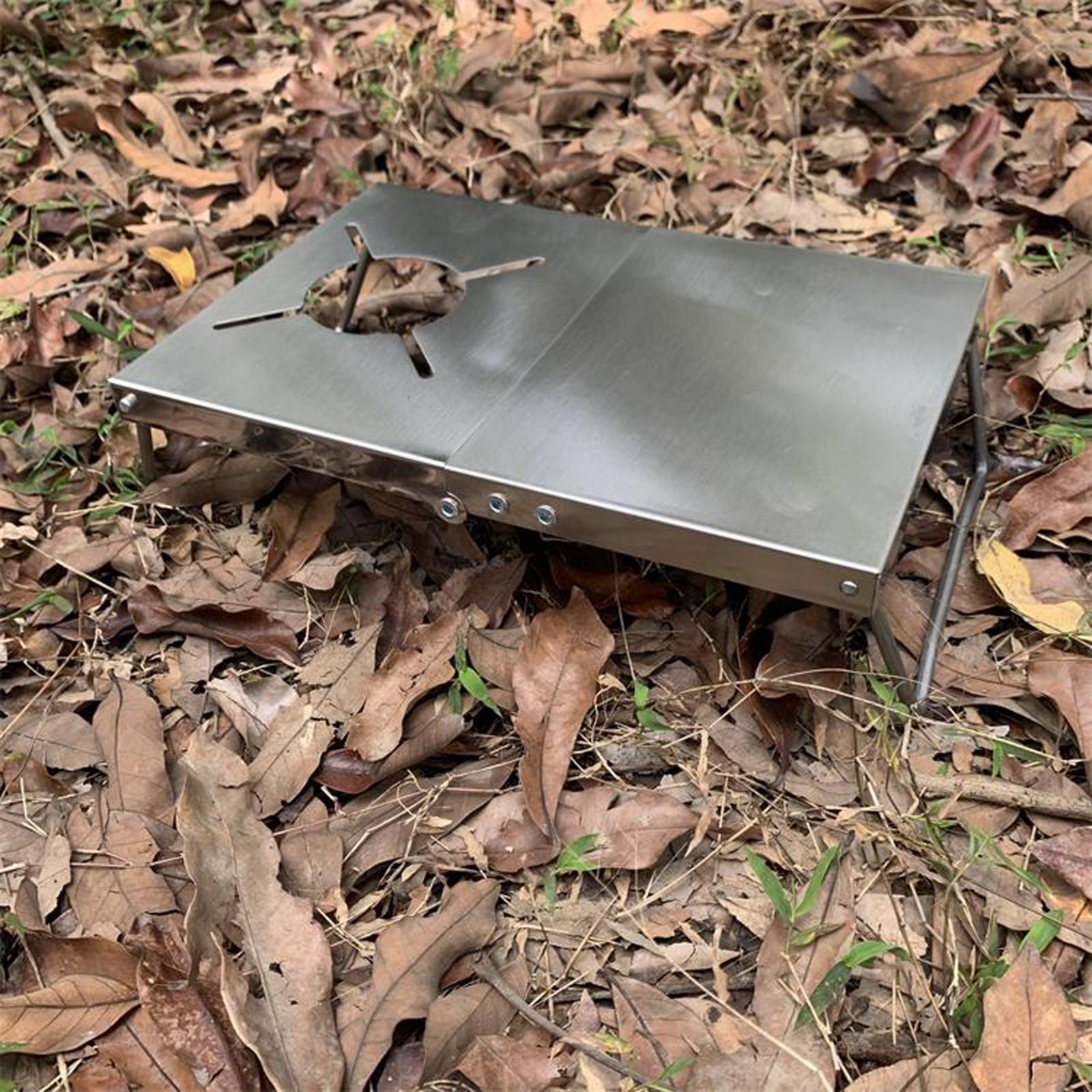 Portable Camping Table Gas Stove Desk Indoor for Camping Trips