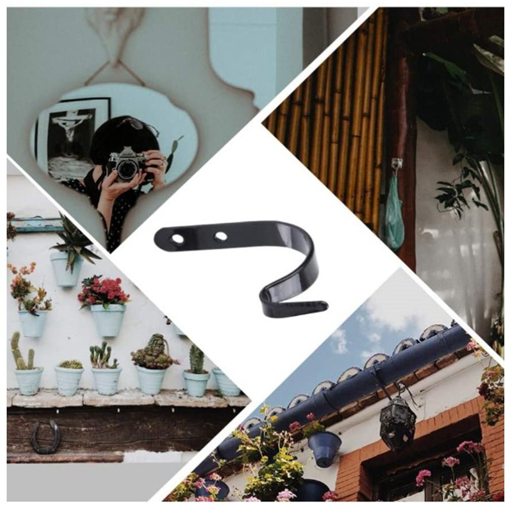 Soporte de pared para plantas, gancho para colgar Flores, cama, comida, aves, linterna, perchero decorativo para exteriores, 8 unids/set por juego