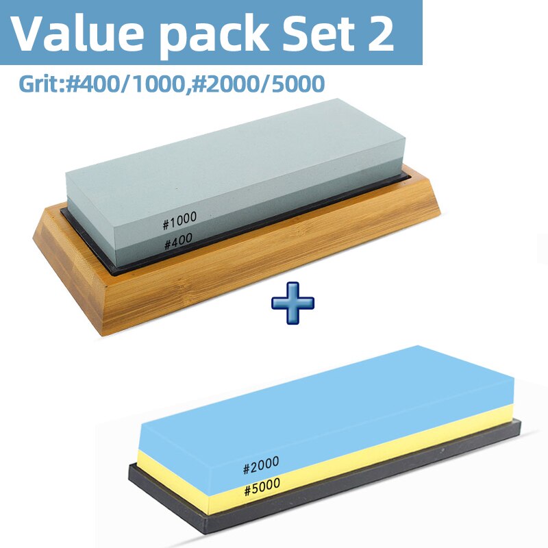 Knife Sharpener Whetstone Sharpening Stones grinding stone water stone kitchen Tool 2-IN-1 240 600 1000 3000 grit: value pack 13xin