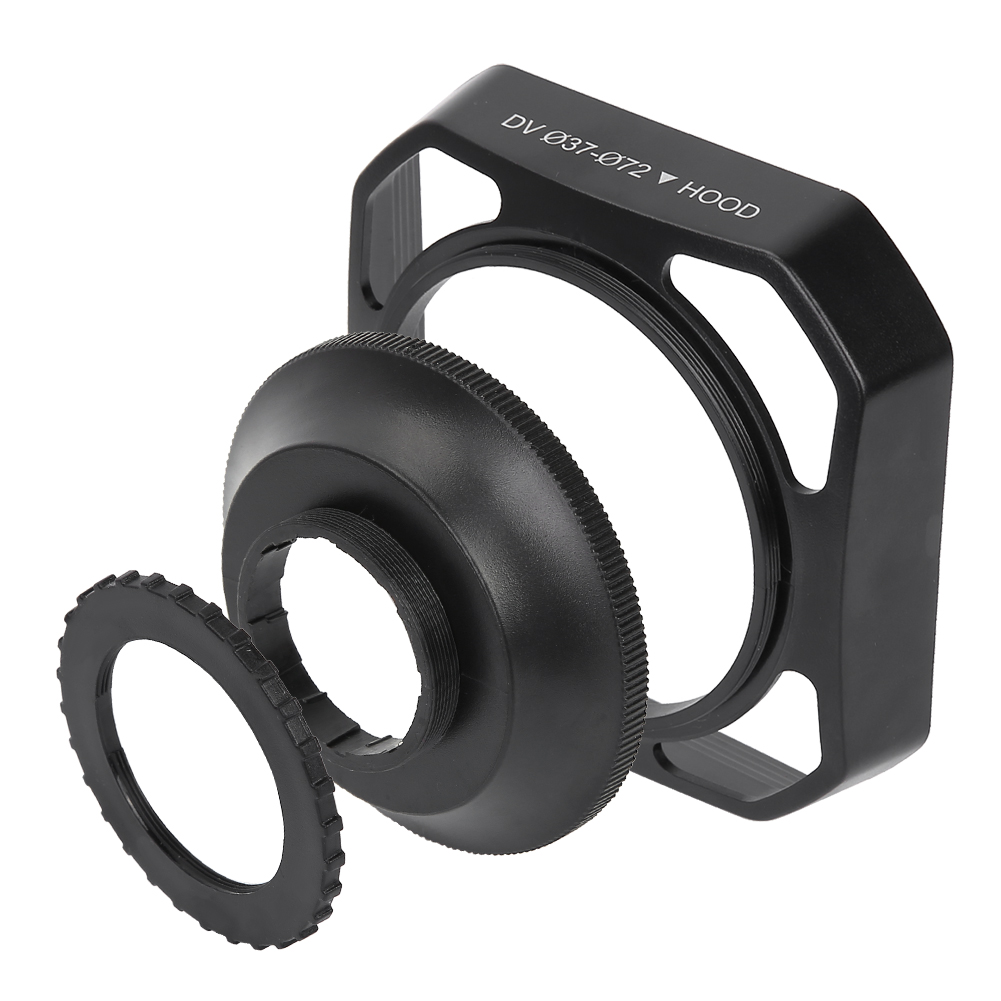 37Mm/72Mm Dv Camera Zonnekap Lens Protector En Kleur Reproductie Anti-Verspreid Licht Stopper Camera accessoire