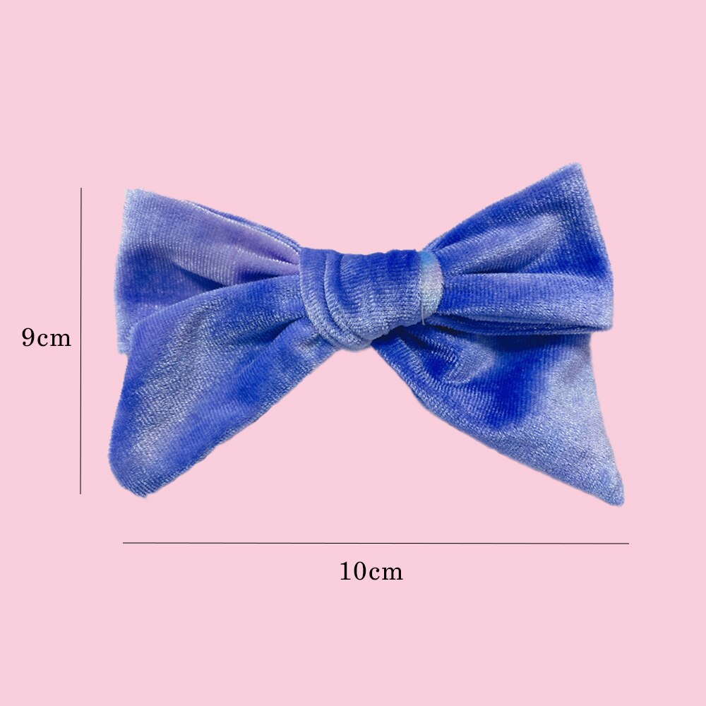 Velvet Tie Dye Headband For Children Hair Clips Kids Elastic Hair bands Hairpins For Girls Barrattes Baby Girl Hair Accessories: NSFB-9740-C1A6HAN