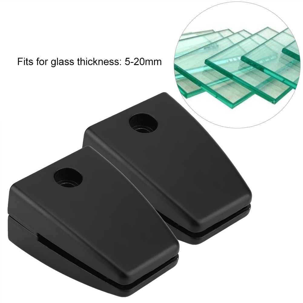 Aluminum Alloy Glass Clip Clamp Bracket Holder For Window Board Screen Clip Office Partition Clip Flat Round Head Glass Splint
