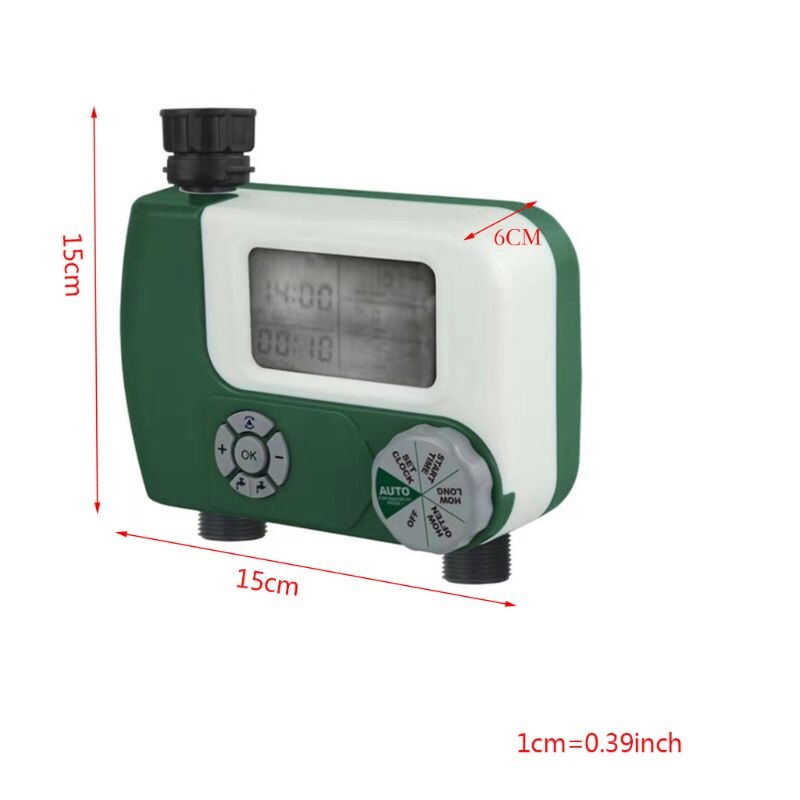 Dual Outlet Garden Watering Timer Irrigation Controller Automatic Electronic Tap M68E