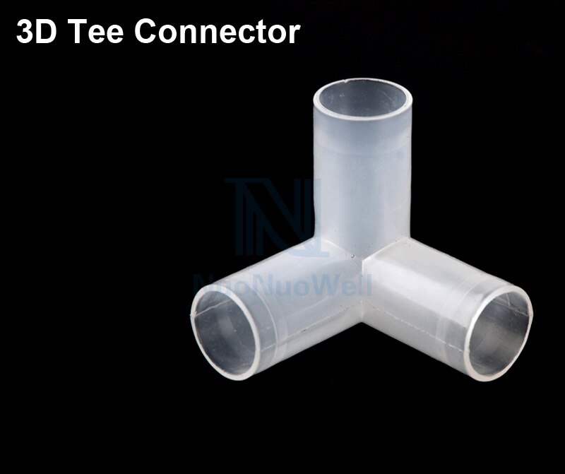 NuoNuoWell Inner Diameter 20mm Pipe Connector PVC Translucent Pipe Joints Rain Pipe Accessories Tee Elbow Connectors 2pcs-Pack