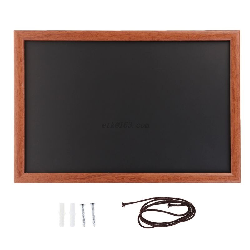 Rectangle Hanging Wooden Message Blackboard Chalkboard Wordpad Advertising Board