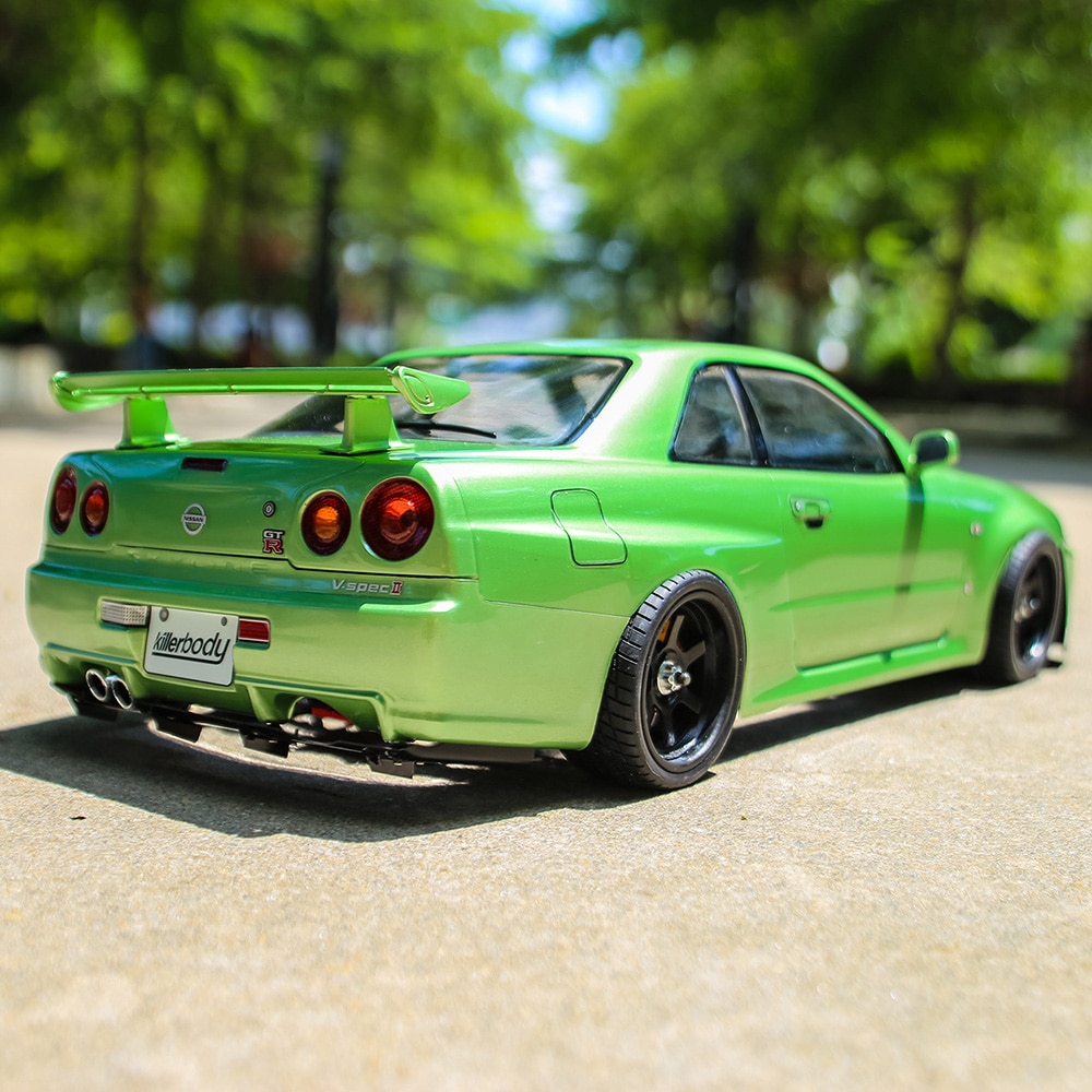 KillerBody 48644 257mm NISSAN (R34) Finished Body Shell Frame for 1/10 Electric Touring RC Racing Car DIY