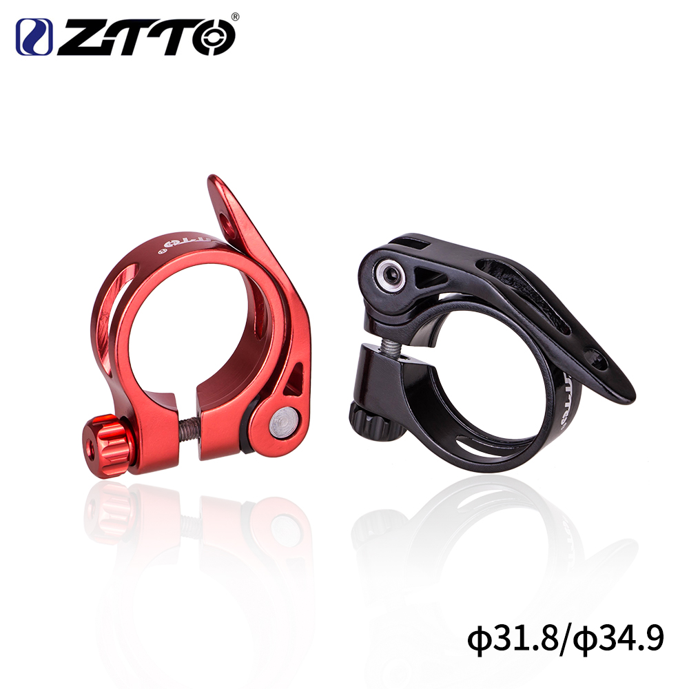 ZTTO-abrazadera para tija de sillín de bicicleta, 28,6/31,8/34,9mm, Clip para tubo de sillín de bicicleta de montaña y carretera, abrazadera para tubo de asiento de liberación rápida