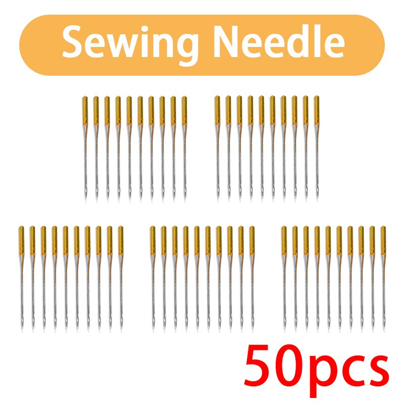 Machine à coudre régulière, aiguille à bille, longueur 39mm, en acier doré, 50pcs No.14, pour chanteuse
