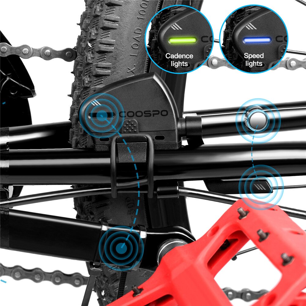 CooSpo – double capteur de vitesse et Cadence pour vélo, sans fil, Bluetooth 5.0 ANT + Ipx67, étanche, pour Wahoo ZWIFT Garmin etrex 30x,