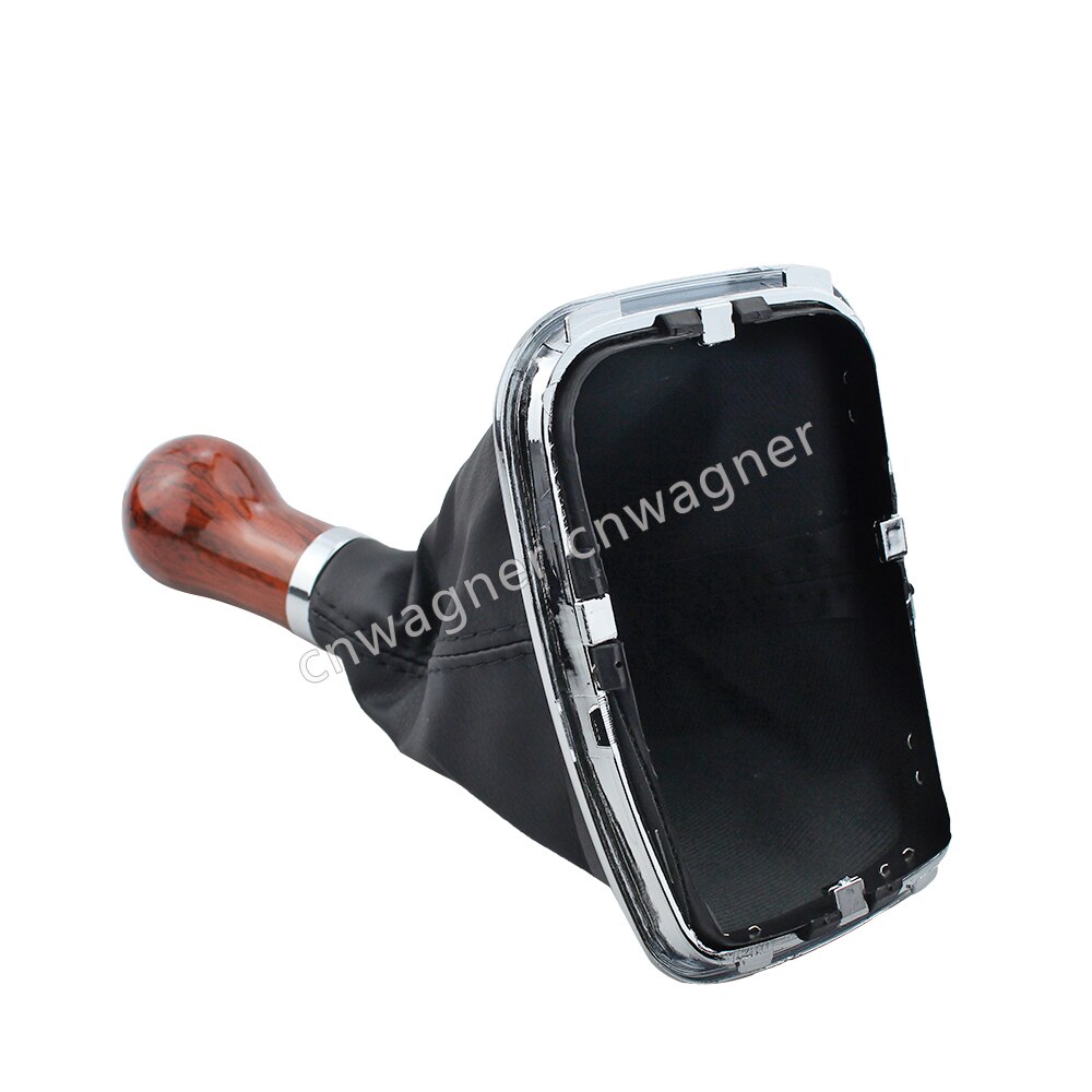 12mm Wood Grain Gear Shift Knob Lever Shifter Gaitor Boot For Volkswagen VW 1999-2004 Golf 4 IV MK4 GTI R32 Bora Jetta