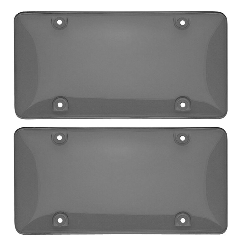 2 uds. Conjunto de montaje de cubierta de escudo de parachoques de marco de soporte de placa de matrícula negra + tornillos