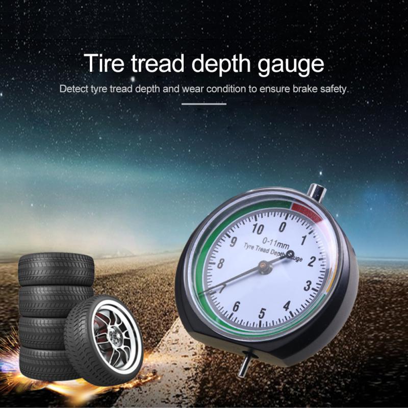 Car Tyre Tire Tread Depth Gauge Meter Measurer Tool Caliper Thickness Gauges Tread Brake Pad Shoe Tire Monitoring System
