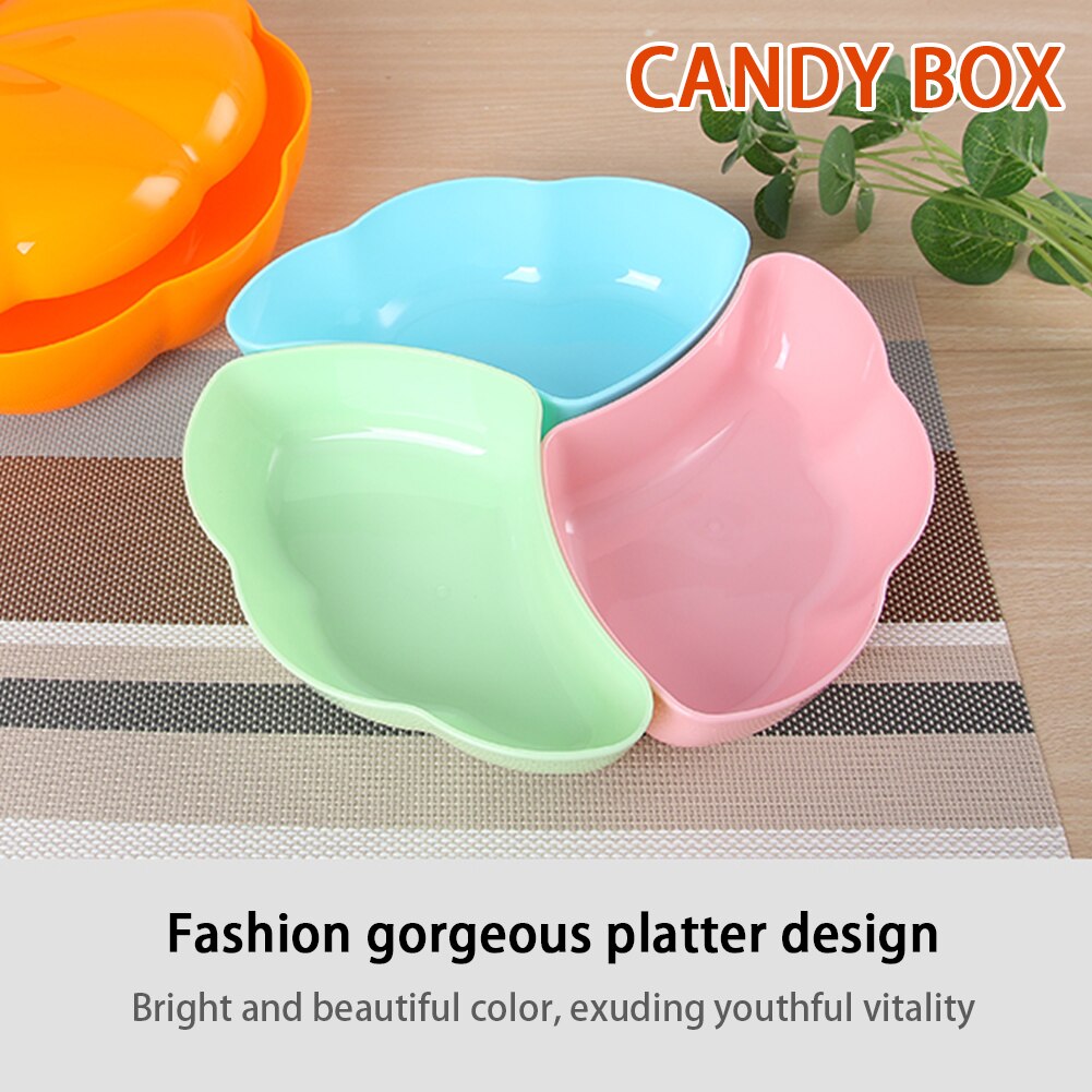 Snacks Partition Manager Pumpkin Shape Party Family Sealed Candy Box Storage Tray Wedding With Lid Living Room Cute Festival