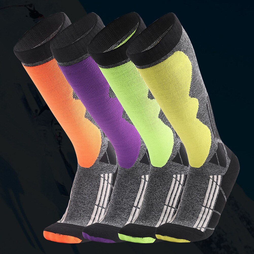 Men Women Cushion Sweat Wicking Outdoor Hiking Warm Thermal Cold Weather Long Hose Thick Winter Sports Knee High Ski Socks