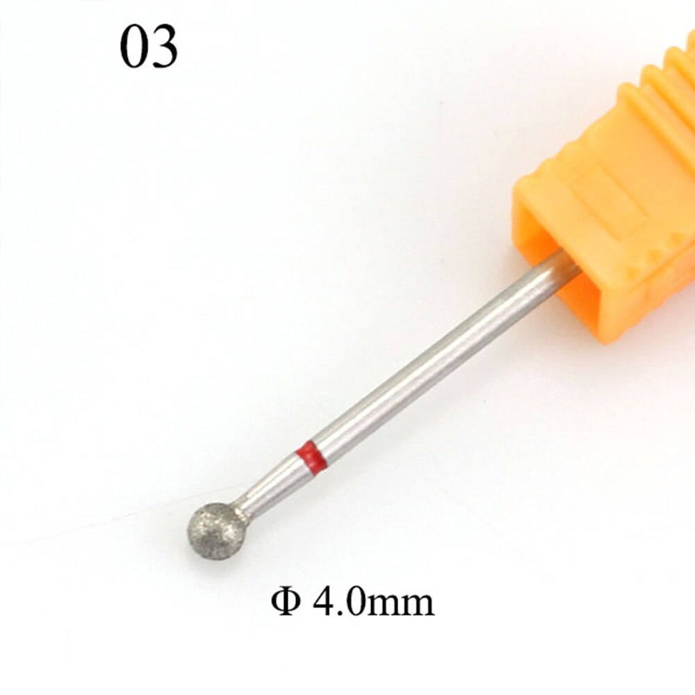 Diamond Nail Boor Bal Roterende Beetje Eletric Frees Bestanden 5.0Mm Manicure Burr Cuticle Schoon Polish Machine Accessoire