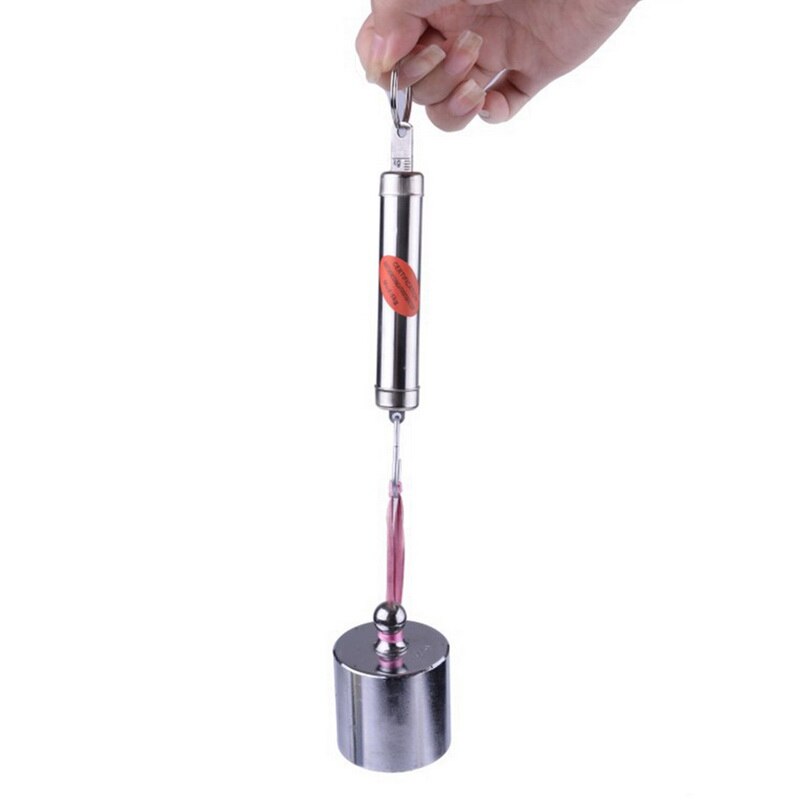 Báscula Digital con cinta métrica para equipaje, viaje, peso, Steelyard, colgar, balanza de gancho electrónica, retroiluminación LCD de herramientas de peso: Silver color 5kg
