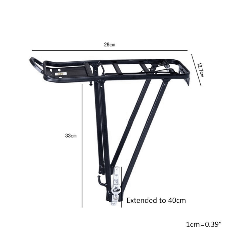 -cykelställ aluminiumlegering 50kg cykelskivbromsar bak bagagerum för cyklar mtb cykelhylla cykel cykelställ