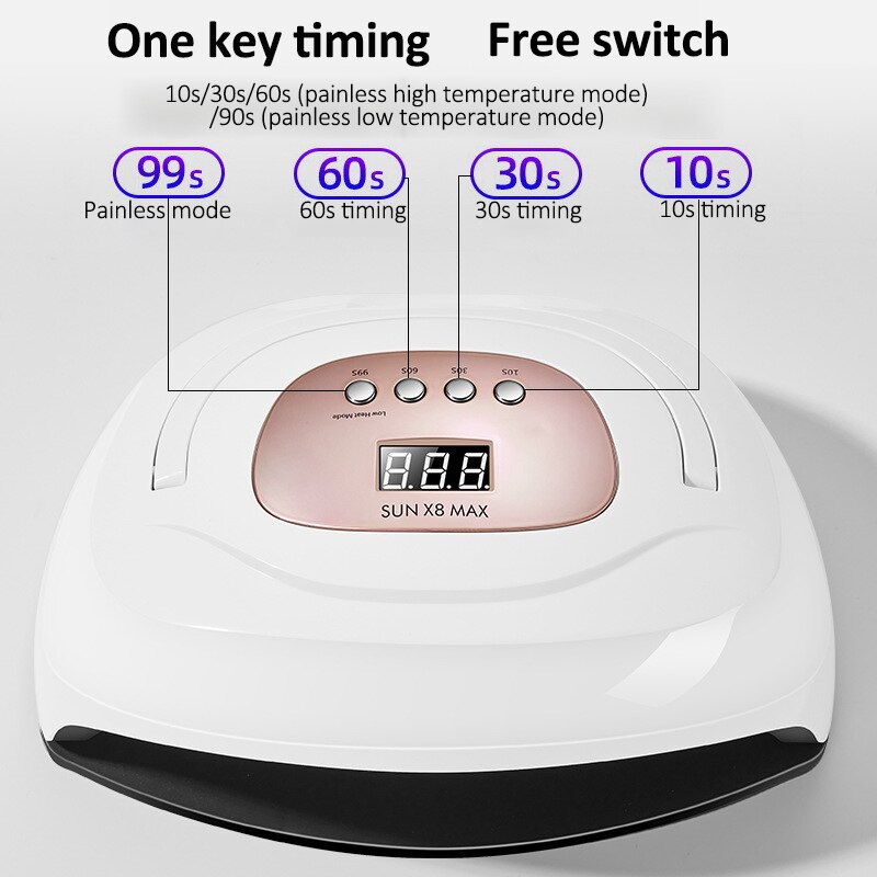 114W SUN X8 Max UV LED Nail Lamp Gel Nail Dryer With 57 Pcs Leds Manicure Machine Lamp For Drying Nails Polishing Nail Art Tools