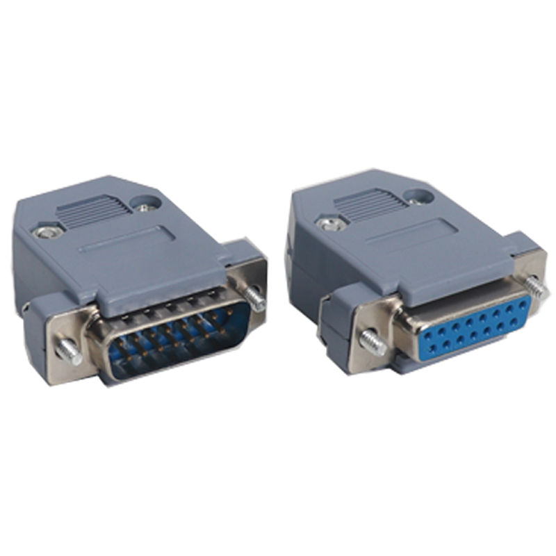 【5-1PCS】 enchufe de puerto serie tipo cable soldado con núcleo DB15 doble fila cabeza macho/hembra/carcasa conector RS232 puerto COM estenopeico