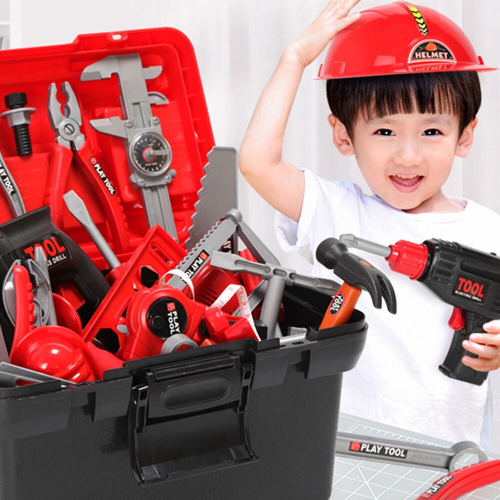 Kids Toolbox Kit Toys For Boy Children Pretend Play Set Simulation Repair Tool Drill Screwdriver Repair House Play Toys Tool Set