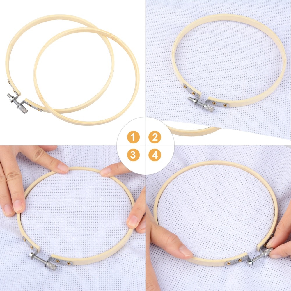 10-40cm mini wood embroidery cross stitch Bamboo hoop for kit ring embroidery hoop frame large sewing tools accessories decor