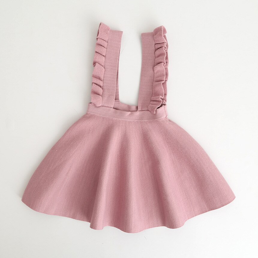 Herfst Winter Gebreide Ruches Band Baby Meisjes Jarretel Rok Kids Rok Kinderen Vintage Rok 3 Tot 9 Jaar: Roze / 8T