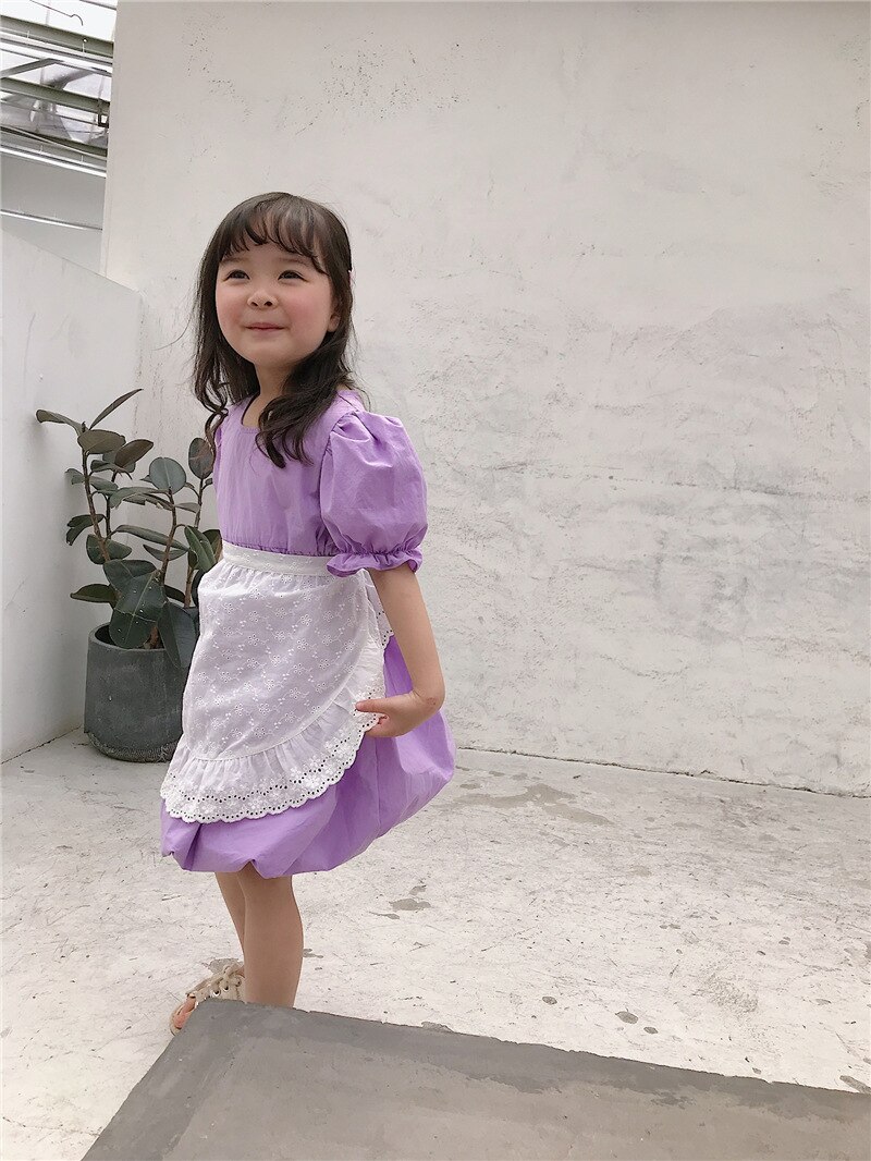 Koreanischen Stil Spitze Rüschen Kleinkinder Mädchen Schürze freundlicher Kleidung Accessiory freundlicher Lätzchen