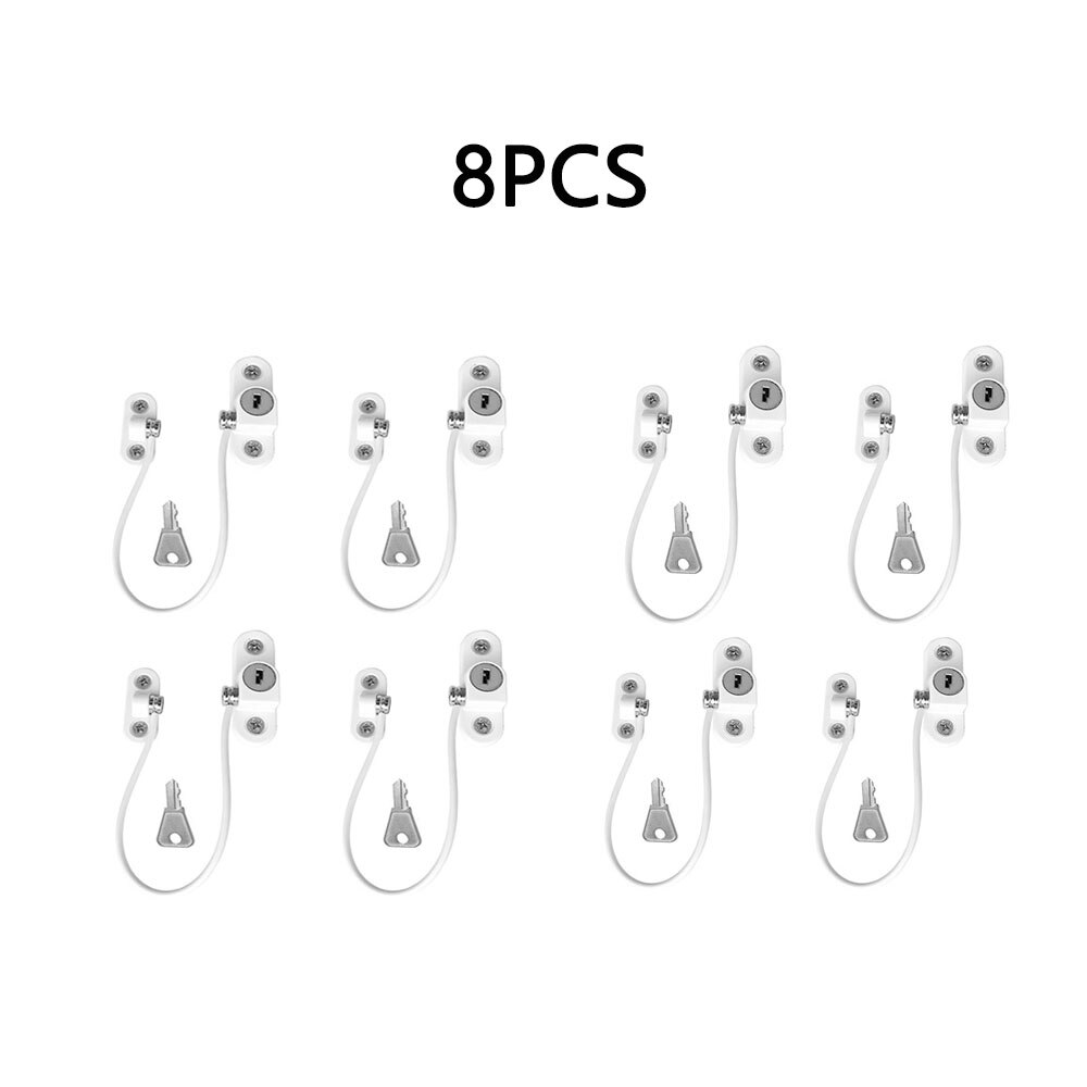 8 Teile/satz freundlicher Fenster Schutz Schlösser freundlicher Sicherheit Herbst Schutz Fenster Stopper Restrictor Baby Edelstahl Begrenzer: GR00398Stck