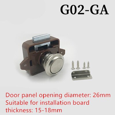 Zinc alloy push button catch hidden door lock Handle for Camper Caravan Motor home Cupboard Cabinet Drawer Furniture Hardware: 1