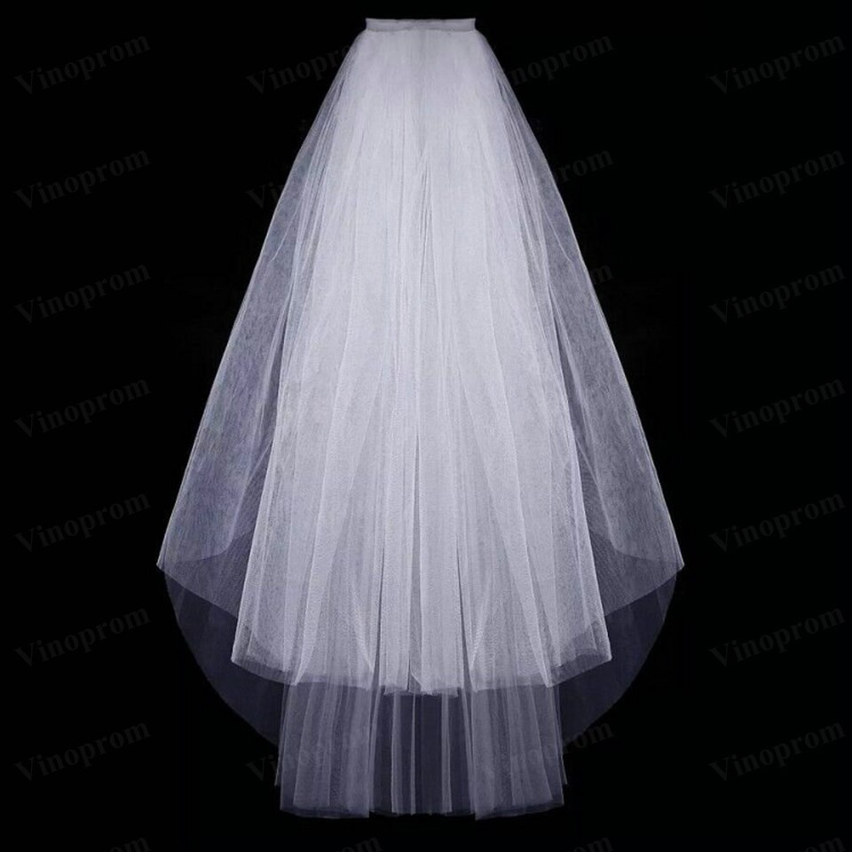 Top short bridal wedding veils two layer 75cm comb white Ivory veil for wedding party tulle veil