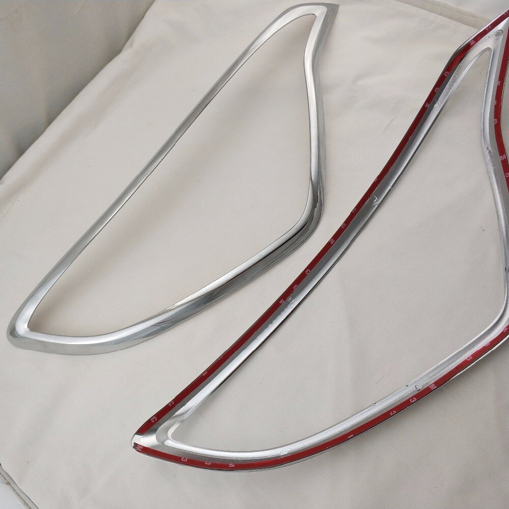 2 stuks ABS HEAD LAMP COVER Auto Chrome Strips Voor Hyundai Grote i10 Accessoires Koplampen Cover Trim