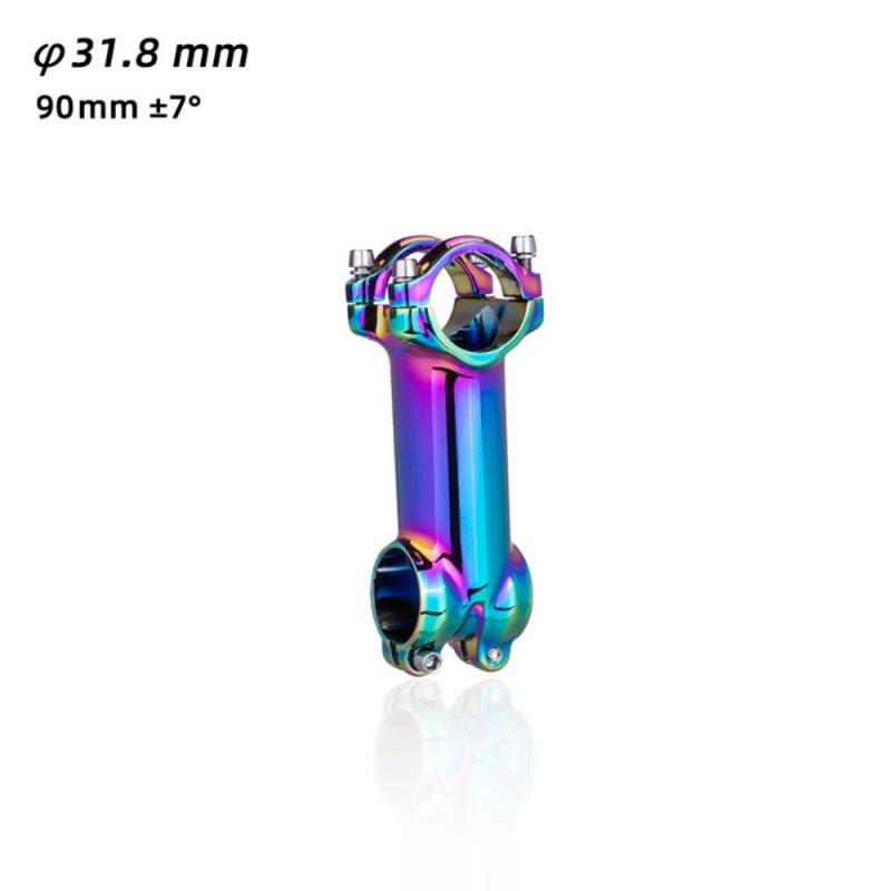 Rainbow Colorful MTB Stem Road Bike Stem 7/17 Degree 60/70/80/90mm *31.8mm Bicycle Handlebar Stem Mtb Power Bike Accessories: 7degree 90mm
