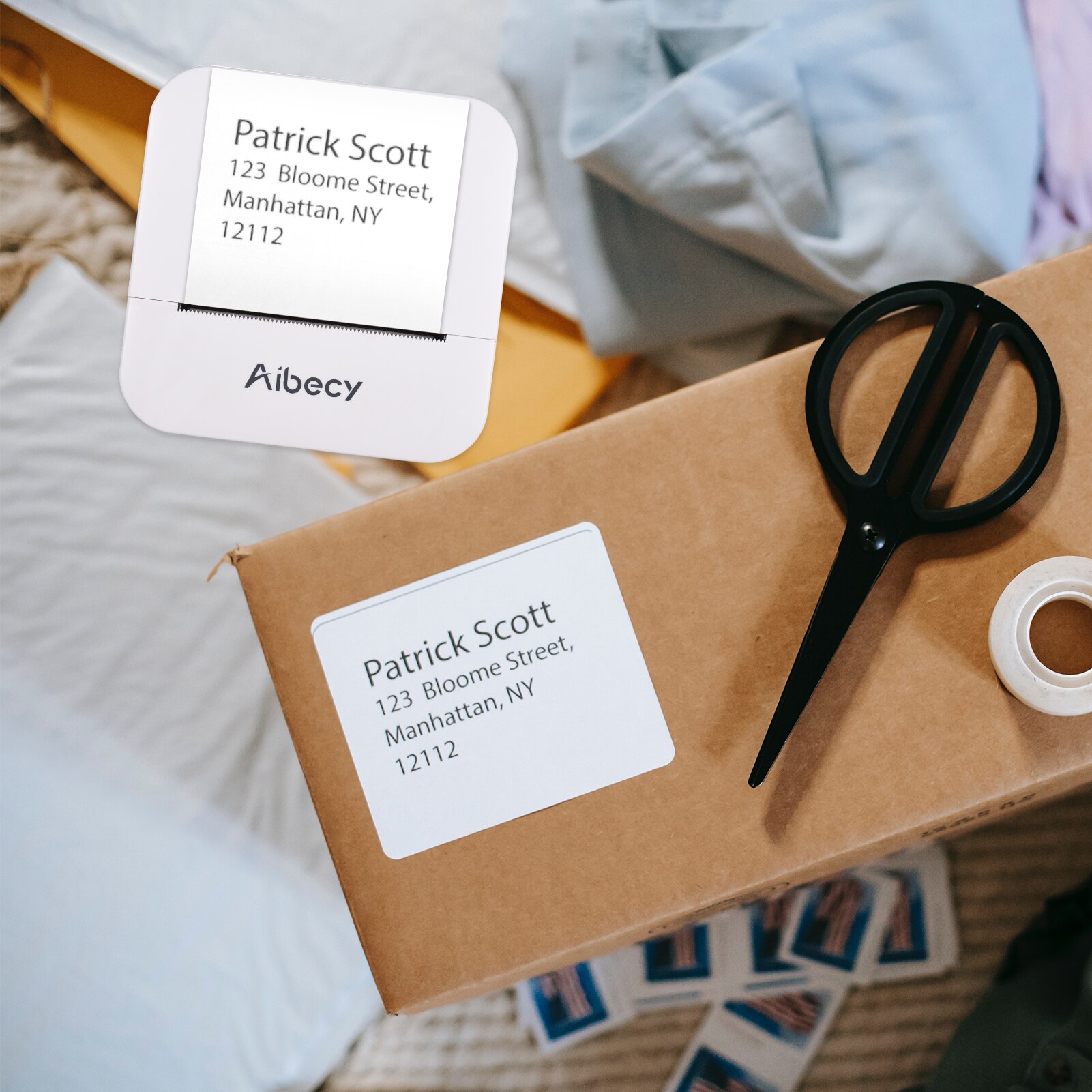 Mini Thermal Printer All-in-One Wireless Portable Photo Printing Machine 203DPI 57mm Printer Size Support Android iOS