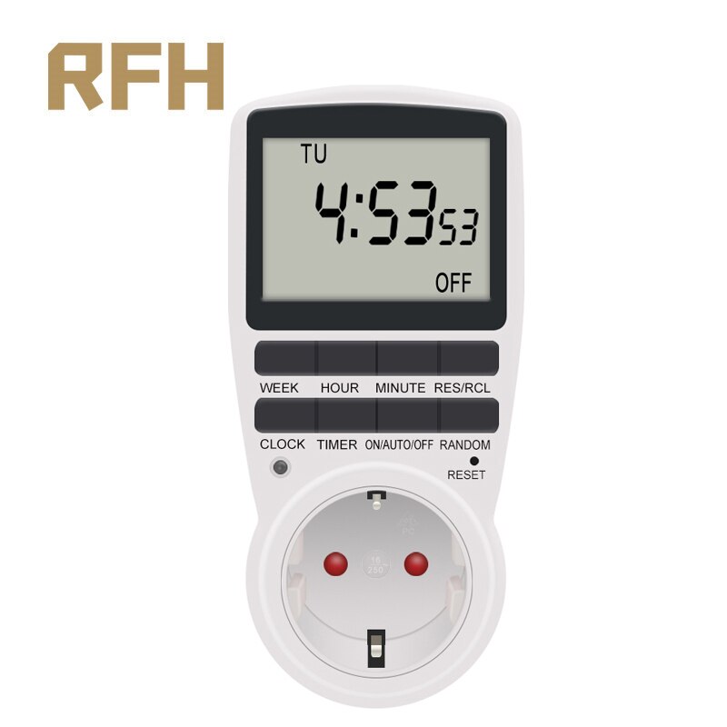 Electronic Digital Timer Switch EU US Plug Kitchen Outlet 230V 110V 7 Day 12/24 Hour Programmable Timing Socket