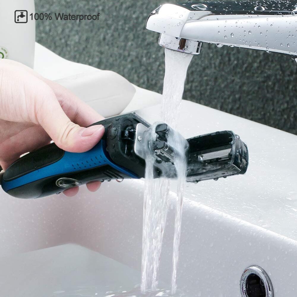 Wodoodporna folia elektryczna maszynka robić golenia męskie ciało twarzy golarka elektryczna dla mężczyzn akumulator maszyna robić golenia brody usb zawodowiec + dodatkowy siatka Ra