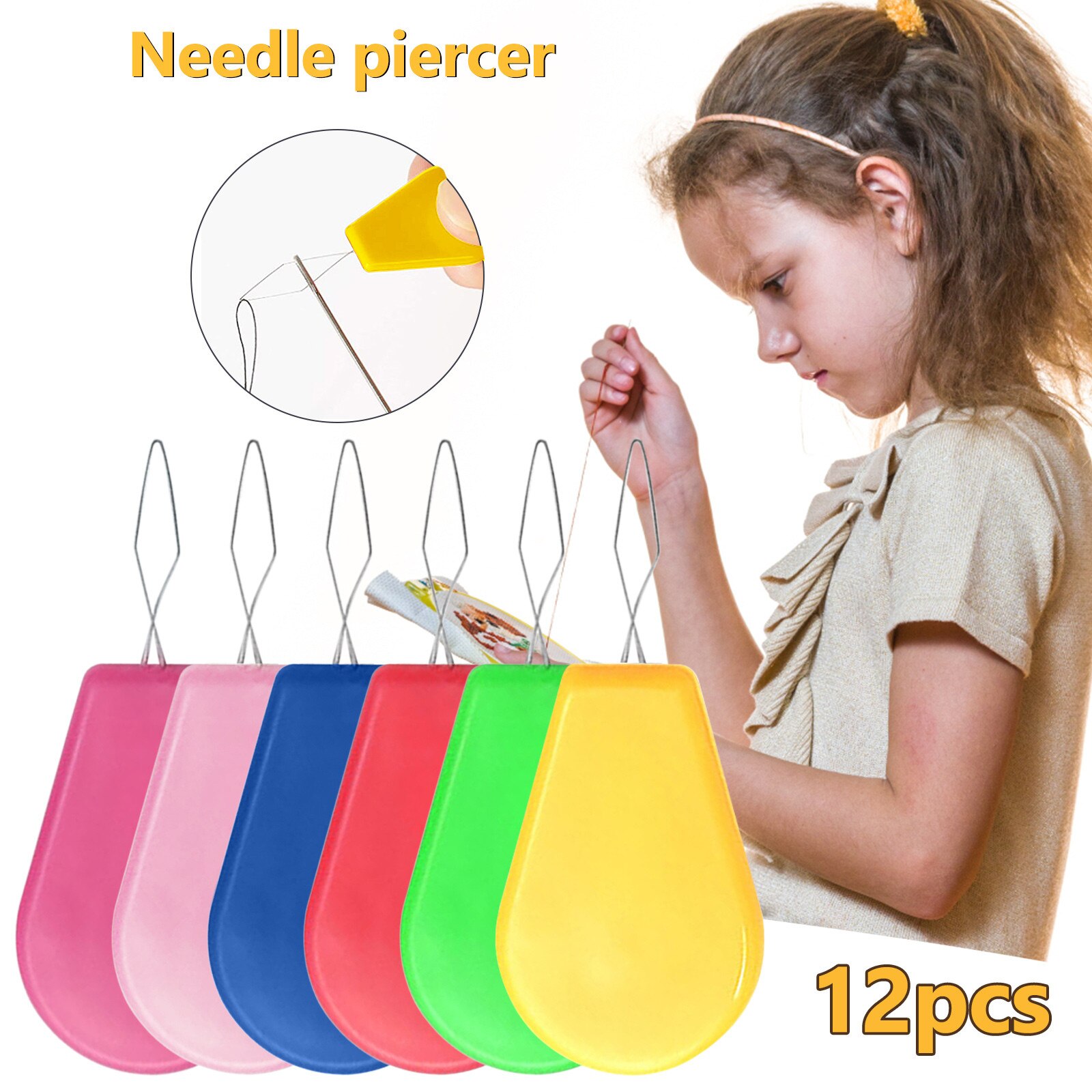 12 Pc Naald Threaders Plastic Naald Threader Voor Hand Naaien, draad Lus Diy Naald Hand Machine Naaien Gereedschap Crafting