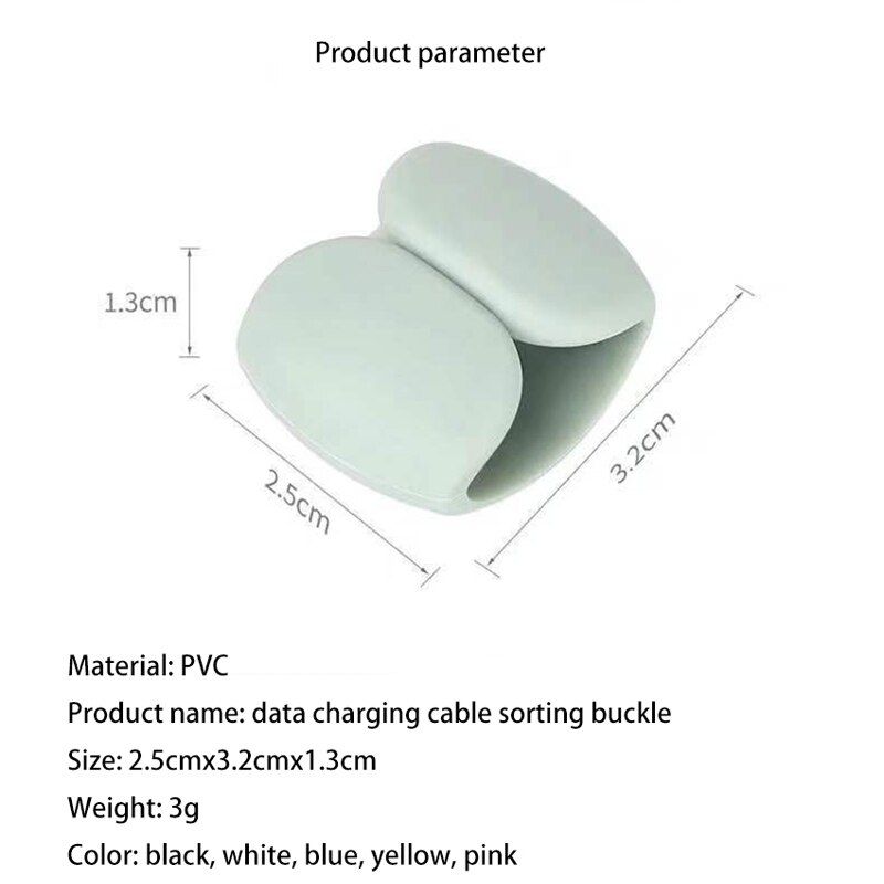 4Pcs Kabelhaspel Siliconen Kabel Organisator Vaste Clip Wire Binding Data Draad Tie Management Data Lijn Sorteren Gesp Voor iphone