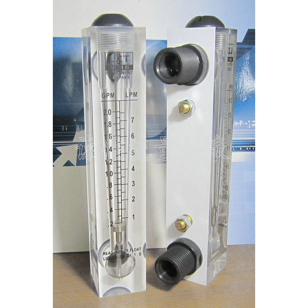 Débitmètre d'eau, rotamètre, 1/2 "BSP mâle 1/4" BSP femelle 100 160 250 300 400 500 1000LPM LZM-15T