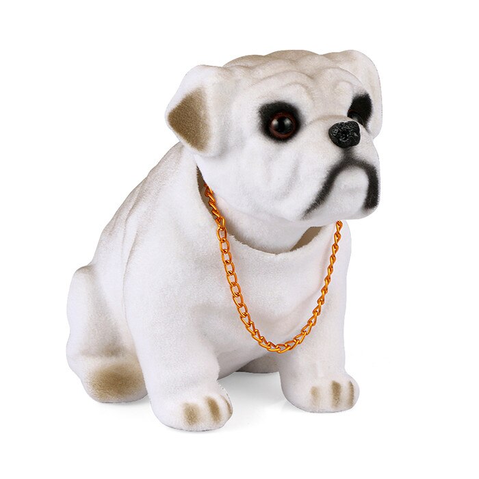 Bilpynt ryster hund nikkende hvalp dukke sød auto instrumentbræt indretning ryster på hovedet bobblehead hund boligindretning: Bulldog